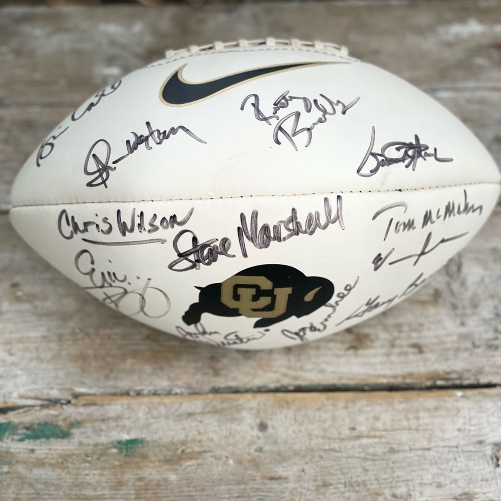 Colorado university buffaloes signed football